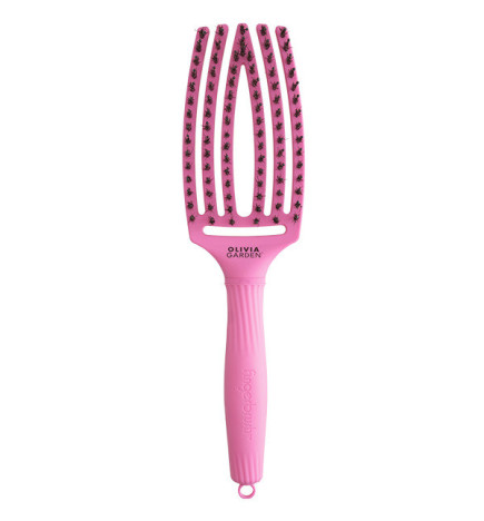 Brosse Fingerbrush Rose Sanglier Nylon Taille M