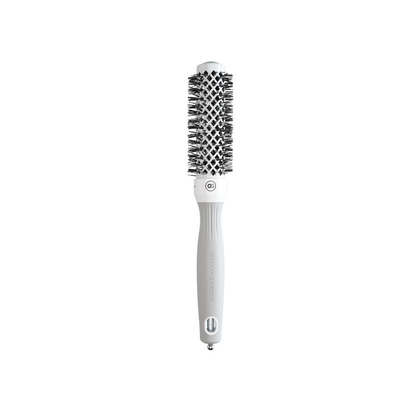 Brosse Expert Shine Blanche & Grise Ø 25 Olivia Garden Brosse Expert Shine Blanche & Grise Ø 25 Olivia Garden