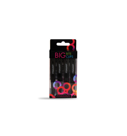 Pince à Cheveux Noir Grand Model Clips x4 Framar