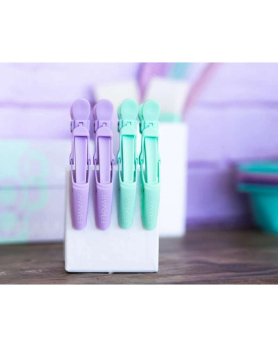 Pinces Crocodile Gator Grips Framar Couleur Pastel x4