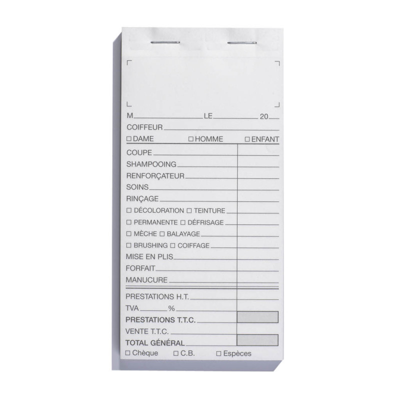 Carnet Caisse Blanc Sans Numéro Carnet Caisse Blanc Sans Numéro