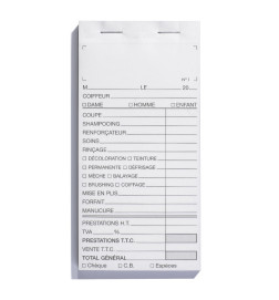 Carnet Caisse Blanc avec Numéros