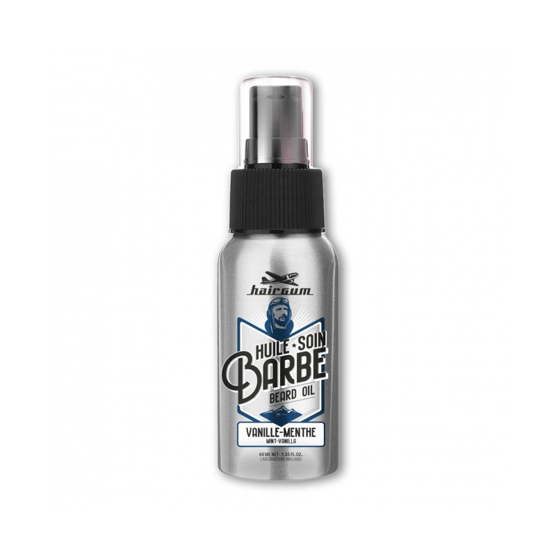 Huile Soin Spéciale Barbe Vanille Menthe Hairgum 40ml