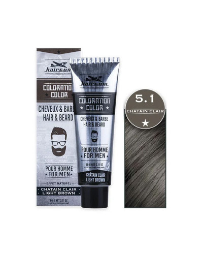Coloration Cheveux & Barbe N° 5.1 Chatain Clair Hairgum 60g