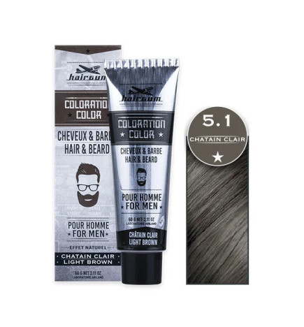Coloration Cheveux & Barbe N° 5.1 Chatain Clair Hairgum 60g