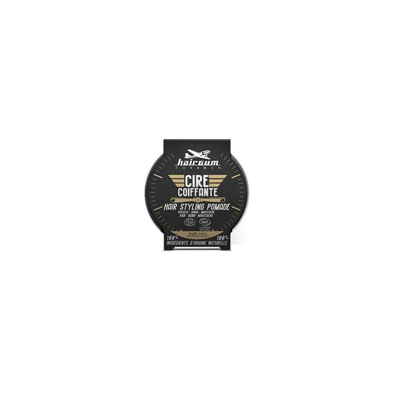 Cire Coiffante 3 en 1 Cheveux Barbe et Moustache Hairgum 40g Cire Coiffante 3 en 1 Cheveux Barbe et Moustache Hairgum 40g