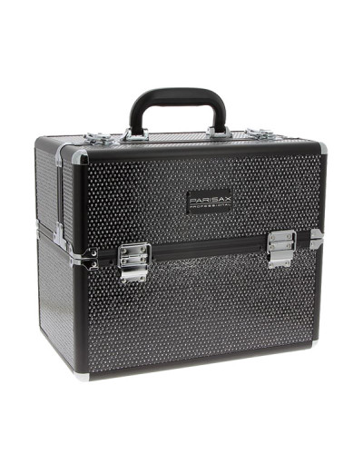 Mallette Make Up Strass Noire 6 plateaux