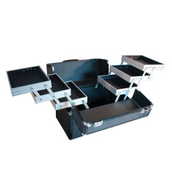 Mallette Make Up Strass Noire 6 plateaux