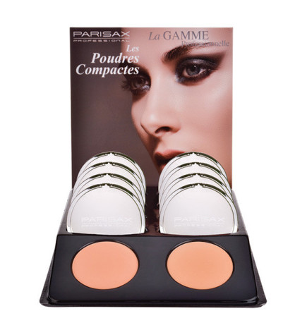 Présentoir Poudres de Teint Compactes Parisax x12pcs
