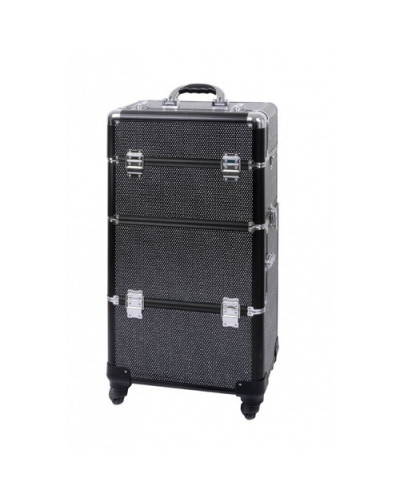 Valise alu strass noir