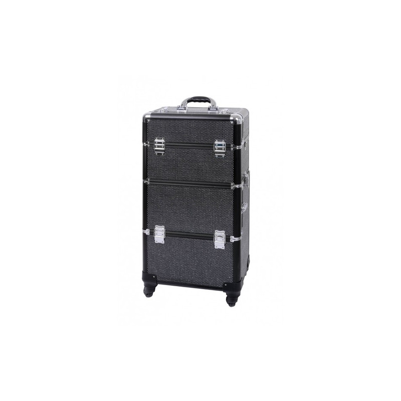 Valise alu strass noir