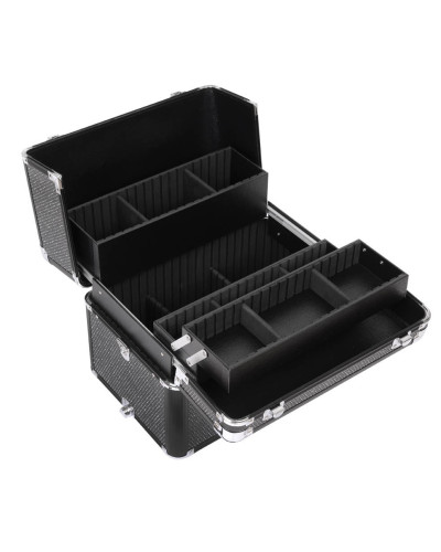 Valise alu strass noir