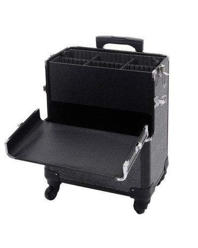 Valise alu strass noir