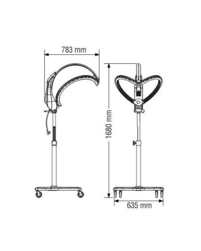 Casque de Coiffure Climafly Glossy Argenté sur Pied Ultron