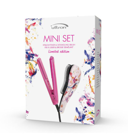 Set de Voyage Mini Lisseur + Brosse Detangle ULTRON