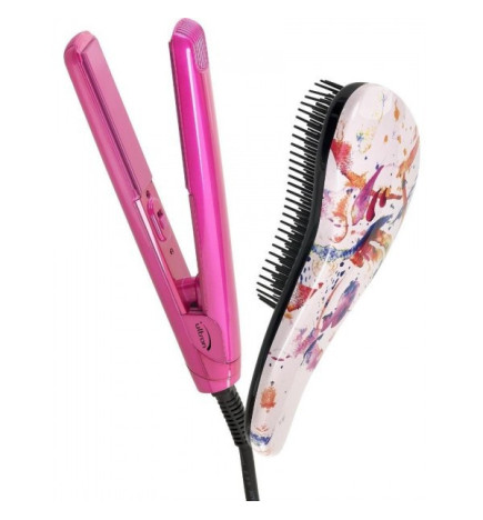 Set de Voyage Mini Lisseur + Brosse Detangle ULTRON