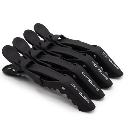Pinces Croco Hair Clip Noires x4 Corioliss