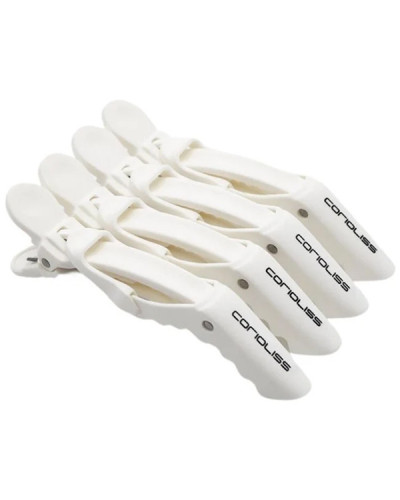Pinces Croco Hair Clip Blanches Corioliss