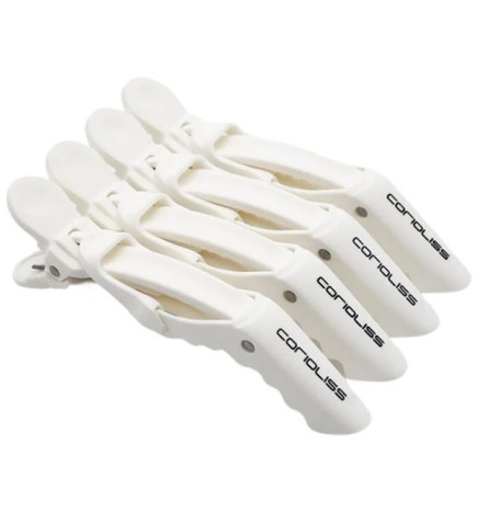 Pinces Croco Hair Clip Blanches Corioliss