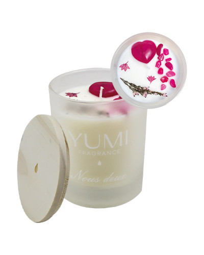 Bougie "Nous Deux" Senteur pêche & thé Oolong Yumi 200g