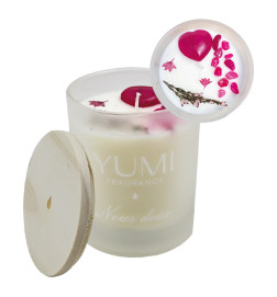 Bougie "Nous Deux" Senteur pêche & thé Oolong Yumi 200g