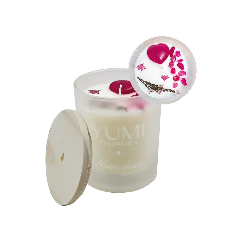 Bougie "Nous Deux" Senteur pêche & thé Oolong Yumi 200g Bougie "Nous Deux" Senteur pêche & thé Oolong Yumi 200g