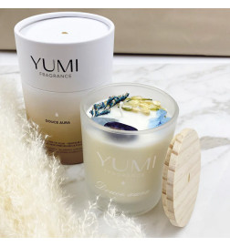Bougie "Douce aura" Senteur Cupcake Myrtille Yumi 200g