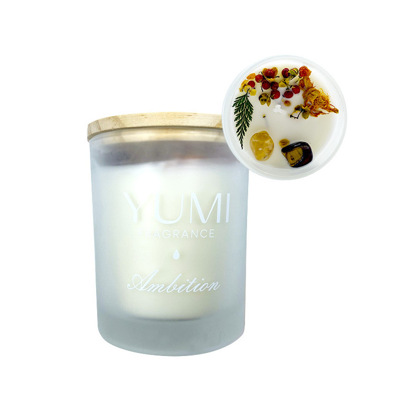 Bougie "Ambition" Senteur poire saupoudrée de sucre Yumi 200g Bougie "Ambition" Senteur poire saupoudrée de sucre Yumi 200g