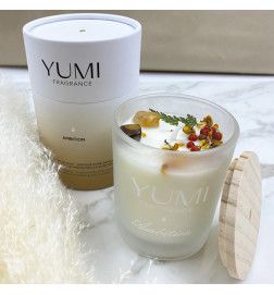 Bougie "Ambition" Senteur poire saupoudrée de sucre Yumi 200g