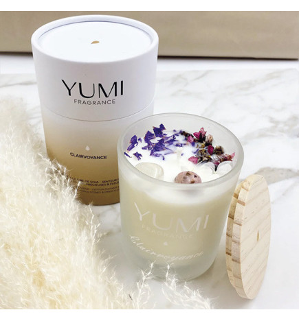 Bougie "Clairvoyance" Senteur fleur de coton Yumi 200g