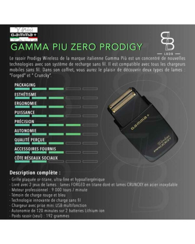 Rasoir Prodigy Sans Fil Gamma Piu