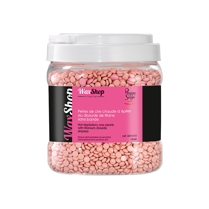 Perles de Cire Chaude à Épiler Rose au Dioxyde de Titane sans Bande Rose Peggy Sage 1kg Perles de Cire Chaude à Épiler Rose au Dioxyde de Titane sans Bande Rose Peggy Sage 1kg