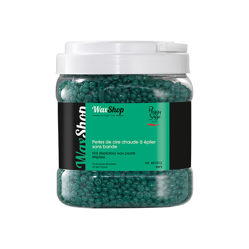 Perles de Cire Chaude à Épiler sans Bande Vert Peggy Sage 1kg