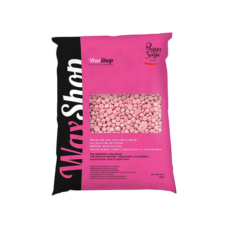 Perles de Cire Chaude à Épiler au Dioxyde de Titane Jetable sans Bande Rose Peggy Sage 800g
