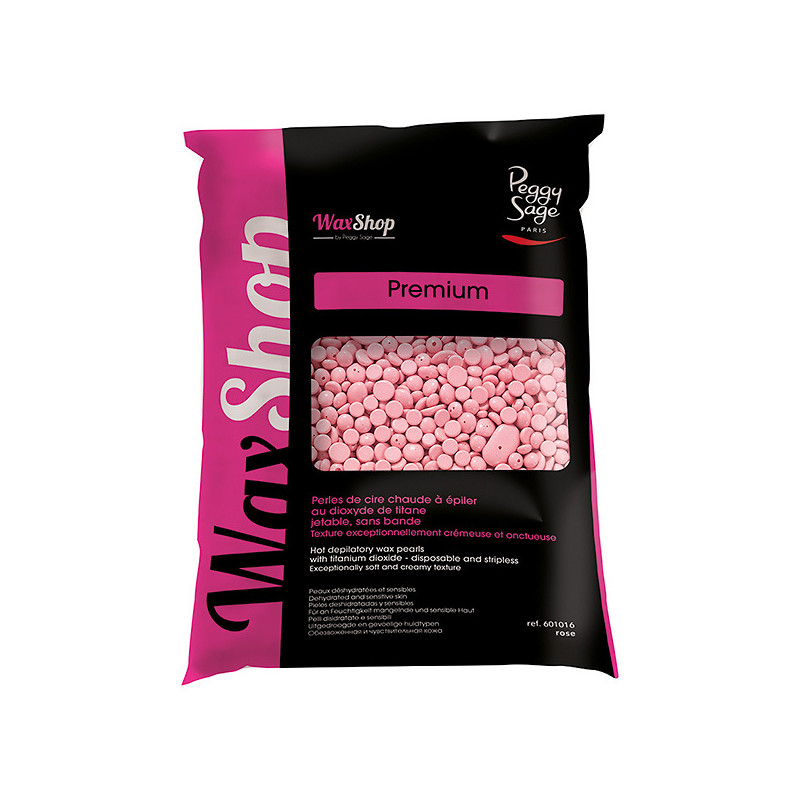 Perles de Cire Chaude à Épiler au Dioxyde de Titane Jetable sans Bande Rose Peggy Sage 800g