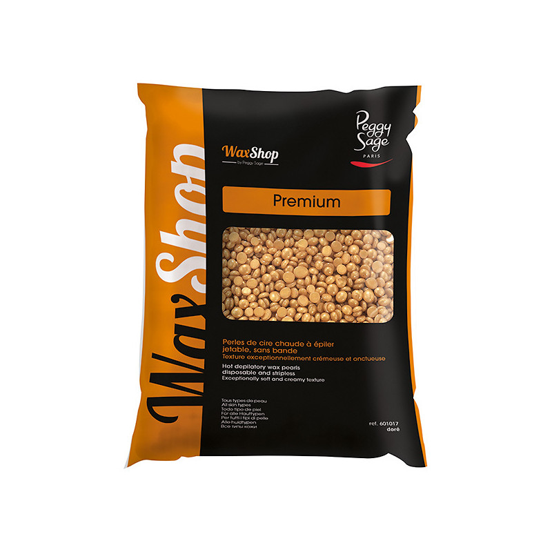 Perles de Cire Chaude à Épiler Jetable sans Bande Doré Premium Peggy Sage 800g