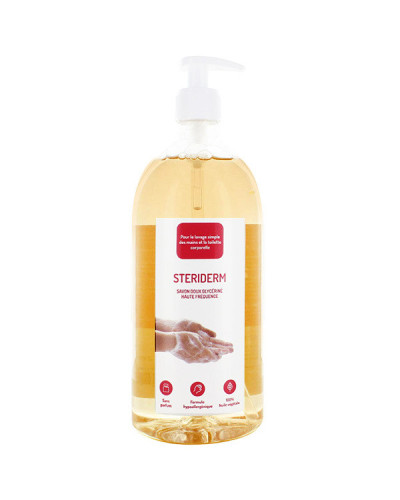Savon doux hypoallergénique et sans parfum Stériderm 1 litre