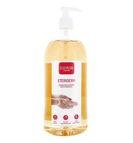 Savon doux hypoallergénique et sans parfum Stériderm 1 litre