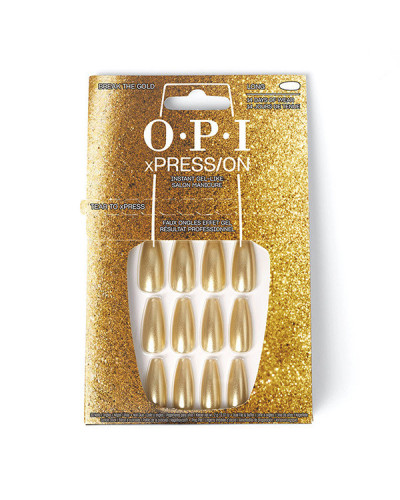 Faux Ongles xPress/ON Effet Gel Break The Gold OPI