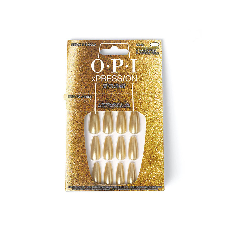 Faux Ongles xPress/ON Effet Gel Break The Gold OPI