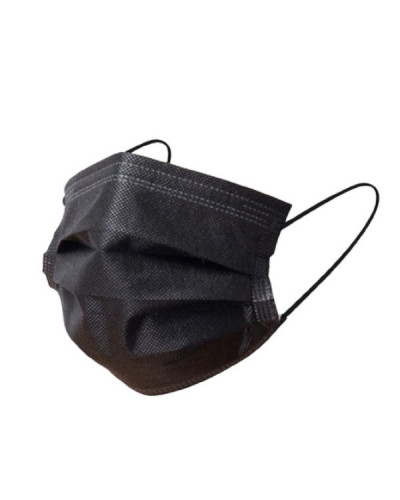 Masque Bucco Nasal 3 Plis Noir x50