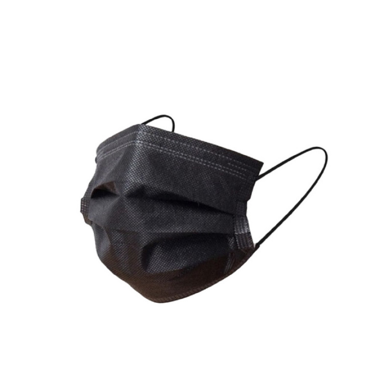 Masque Bucco Nasal 3 Plis Noir x50 Masque Bucco Nasal 3 Plis Noir x50