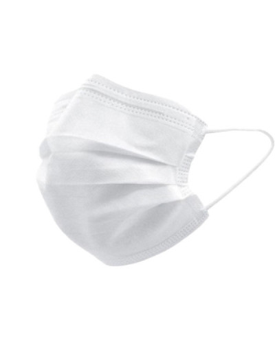 Masque Bucco Nasal Blanc 3 Plis x50