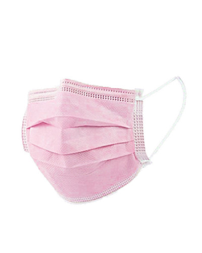 Masque Bucco Nasal 3 Plis Rose x50