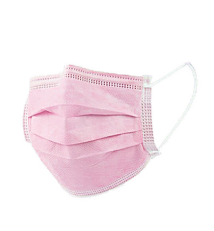 Masque Bucco Nasal 3 Plis Rose x50