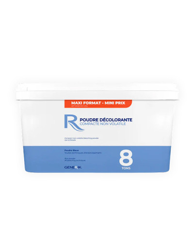 Poudre Décolorante bleue 8 tons - Pack 4 sachets de 500gr Generik