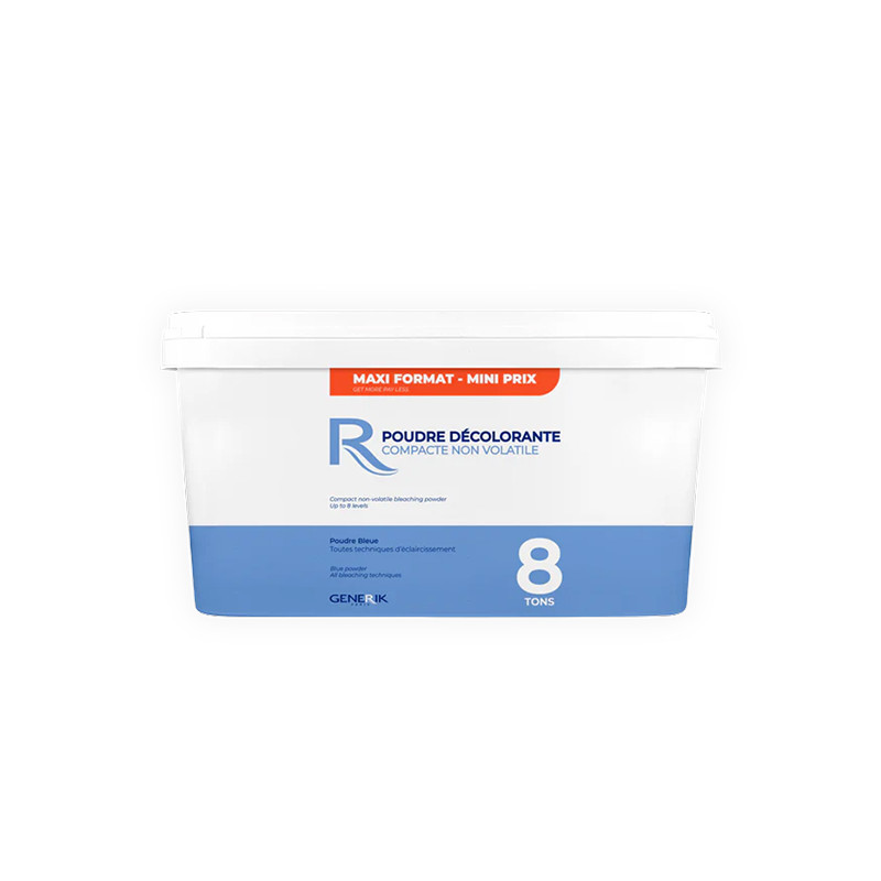 Poudre Décolorante bleue 8 tons - Pack 4 sachets de 500gr Generik
