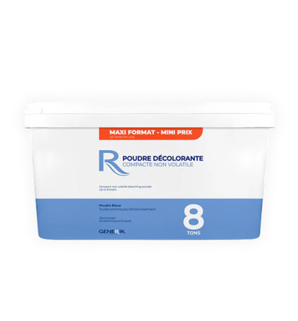 Poudre Décolorante bleue 8 tons - Pack 4 sachets de 500gr Generik