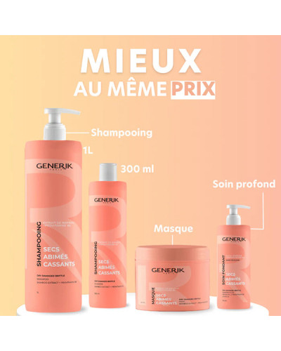 Shampoing Cheveux Secs, Abimés, Cassants 300ml
