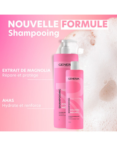 Shampoing Cheveux Colorés et Méchés à l'Extrait de Magnolia Genérik 300ml